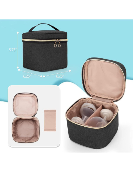 Bolsa para Extractor de Leche LUXJA Negra Compatible con Spectra S1/S2