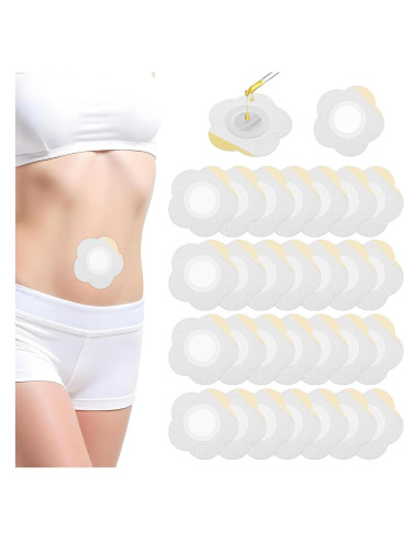 30 Pcs Compresas Desechables de Aceite de Ricino Qianyu 5.7x5.7cm