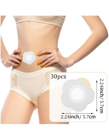 30 Pcs Compresas Desechables de Aceite de Ricino Qianyu 5.7x5.7cm