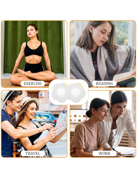 30 Pcs Compresas Desechables de Aceite de Ricino Qianyu 5.7x5.7cm