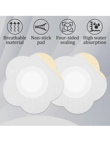 30 Pcs Compresas Desechables de Aceite de Ricino Qianyu 5.7x5.7cm