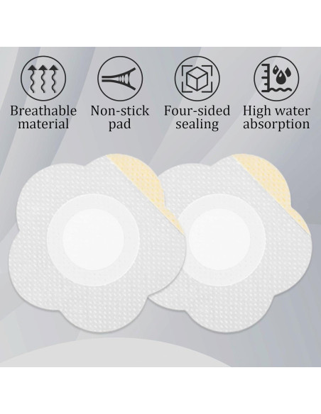 30 Pcs Compresas Desechables de Aceite de Ricino Qianyu 5.7x5.7cm