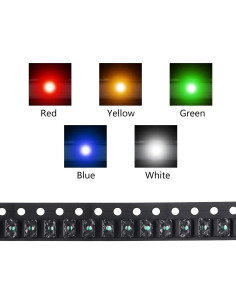 Kit de LED SMD 1206 AEDIKO 100pcs 5 Colores Mini Chip 2