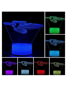 Luz Nocturna 3D LED Gfytdxe con Control Táctil y Remoto