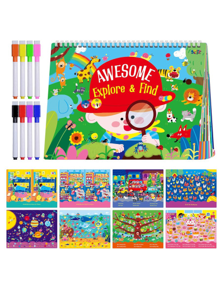 Bloc de Juegos Reutilizable SpriteGru 30 Actividades Borrables