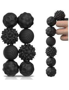 4 Bolas Antiestrés Magnéticas LACEVINE Silicona Negra 181g 2