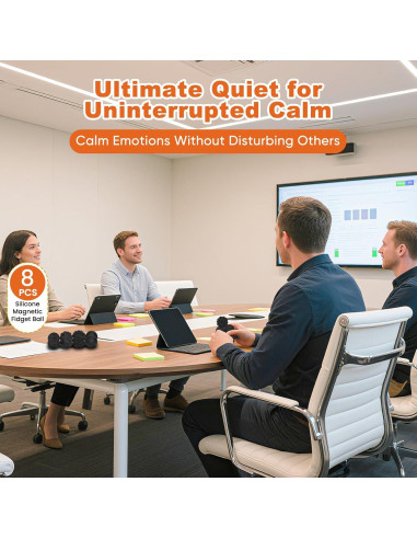 4 Bolas Antiestrés Magnéticas LACEVINE Silicona Negra 181g