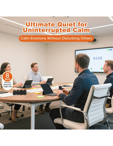 4 Bolas Antiestrés Magnéticas LACEVINE Silicona Negra 181g