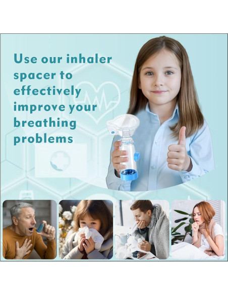 Espaciador de Inhalador de Silicona Suave Nessi OTC Azul