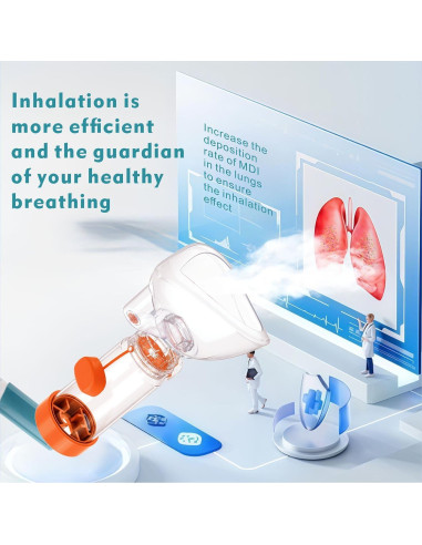 Espaciador de Inhalador de Silicona Suave Nessi OTC Azul