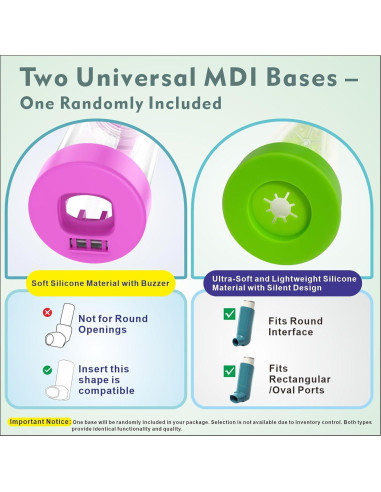 Espaciador de Inhalador de Silicona Suave Nessi OTC Azul