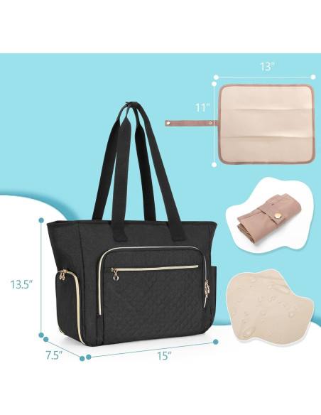 Bolsa para Extractor de Leche LUXJA Negra Compatible con Spectra S1/S2