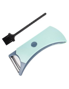 Pelador Multifuncional 2-en-1 Genérico Acero Inoxidable Azul