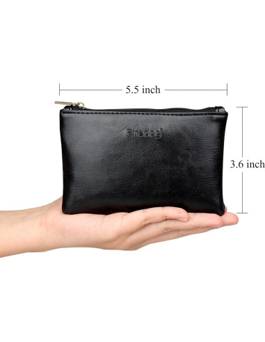 Bolsa de Tabaco FIREDOG CL74 de Cuero Negra para Pipa