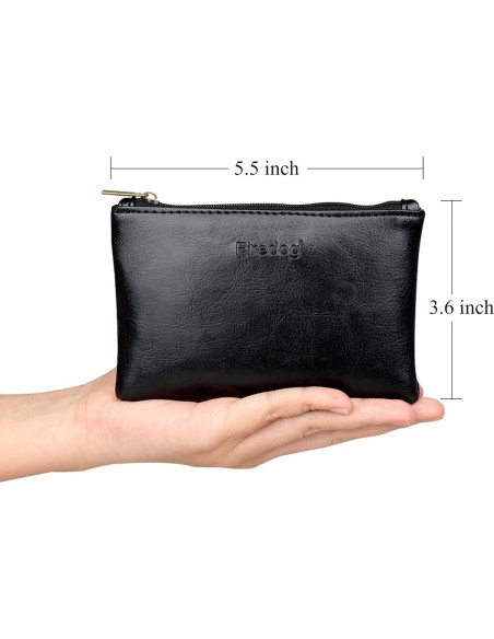 Bolsa de Tabaco FIREDOG CL74 de Cuero Negra para Pipa