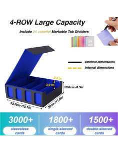 Caja de Almacenamiento de Tarjetas Venssu 3000+ con Divisores 2