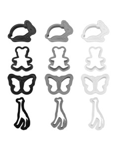 Juego de Cortadores de Galletas 12 PCS HiempTru - Formas Diversas 7.62 cm