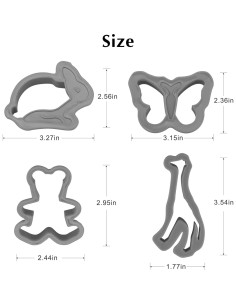 Juego de Cortadores de Galletas 12 PCS HiempTru - Formas Diversas 7.62 cm 2