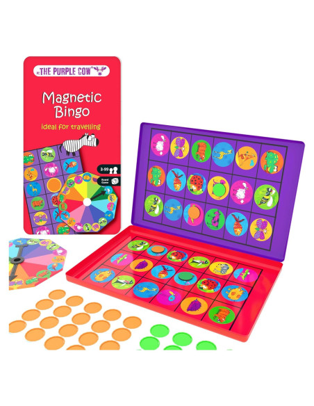 Bingo de Animales The Purple Cow - Juego de Viaje Magnético