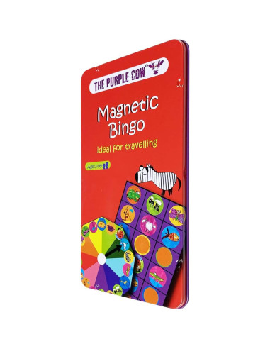 Bingo de Animales The Purple Cow - Juego de Viaje Magnético