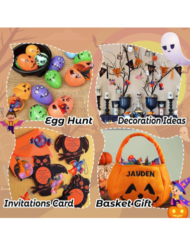 24 Llaveros Pop Antiestrés Halloween TOANWOD + Tarjetas