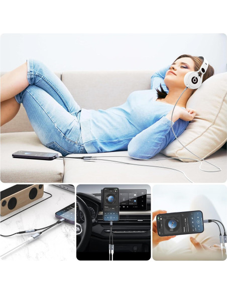 Adaptador 2 en 1 Opluz Lightning a 3.5mm para iPhone Adaptador 2 en 1 Opluz Lightning a 3.5mm para iPhone