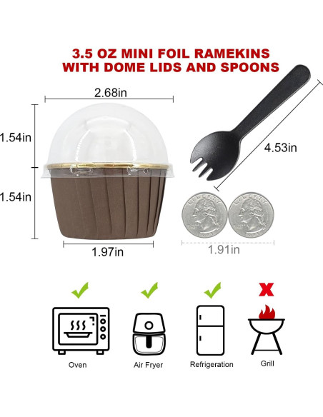 Tazas para Muffin Desechables Aire Libre 3.5oz 100 Paquete