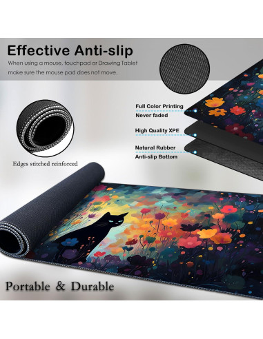 Juego de Alfombrillas de Ratón 3 en 1 CAPAUNVDA 60x30cm