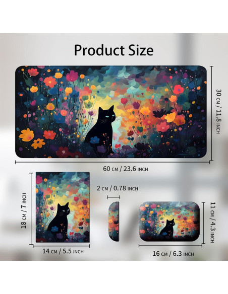 Juego de Alfombrillas de Ratón 3 en 1 CAPAUNVDA 60x30cm