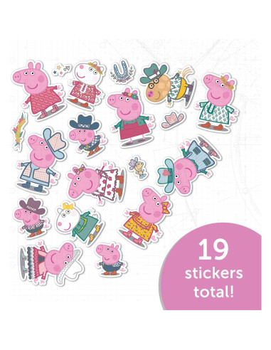 Pegatinas Premium Peppa Pig - 19 Vinilos para Laptop y Coche