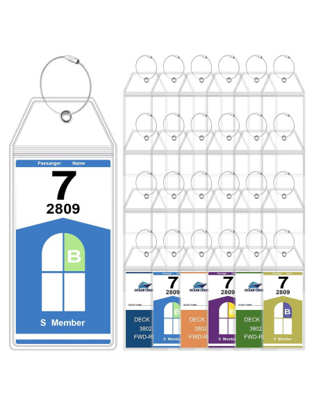 Woanger 24 Etiquetas de Equipaje Impermeables para Crucero 19x8.9cm Woanger 24 Etiquetas de Equipaje Impermeables para Crucero 19x8.9cm