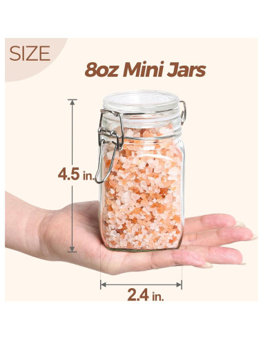 Conjunto de 12 tarros de vidrio herméticos ComSaf 240 ml