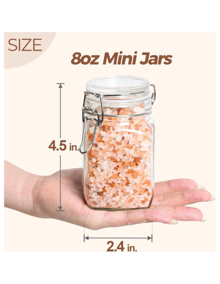 Conjunto de 12 tarros de vidrio herméticos ComSaf 240 ml Conjunto de 12 tarros de vidrio herméticos ComSaf 240 ml
