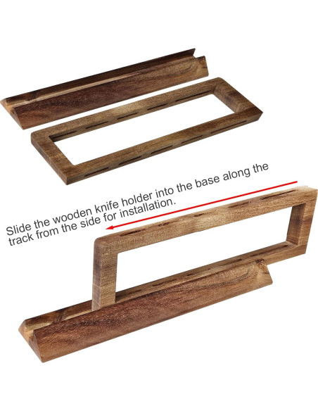 Juego de cuchillos de queso 6 piezas Linwnil con soporte de madera