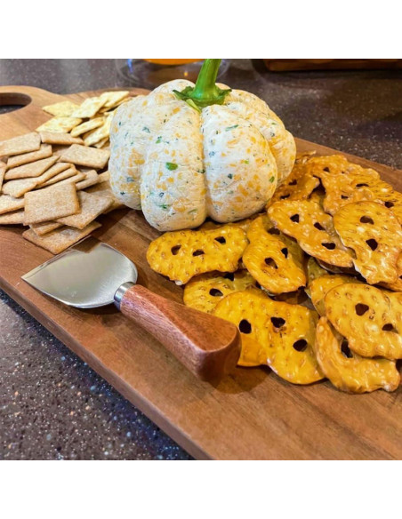 Juego de cuchillos de queso 6 piezas Linwnil con soporte de madera