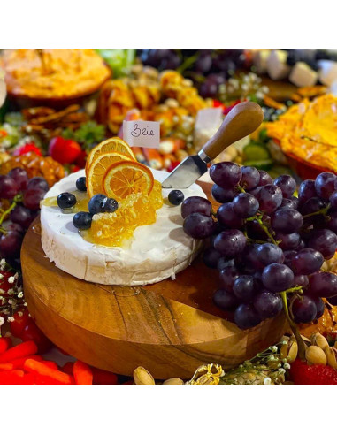 Juego de cuchillos de queso 6 piezas Linwnil con soporte de madera