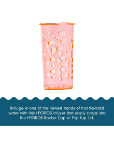 Infusor de Frutas Hydros Rosa para Botellas y Jarras 2