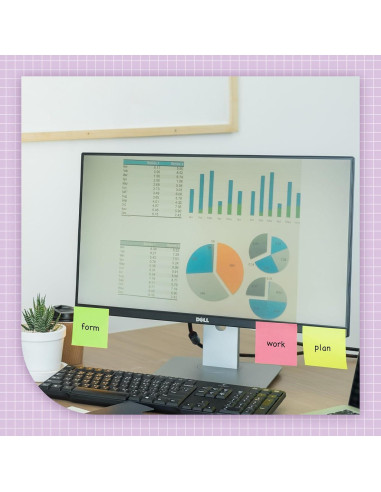 120 Notas Adhesivas Ayearparty 3x3 cm Colores Brillantes