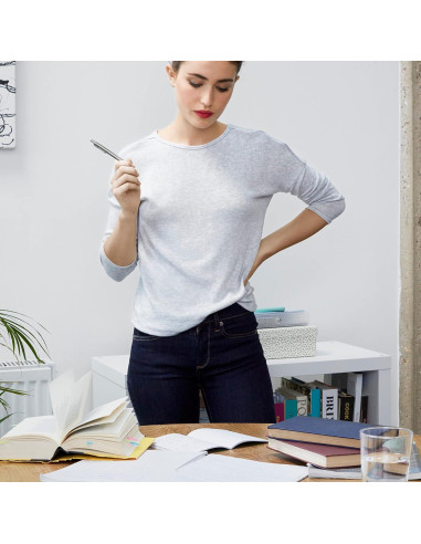 Bolígrafo Parker Jotter Acero Inoxidable Punta Media Tinta Azul