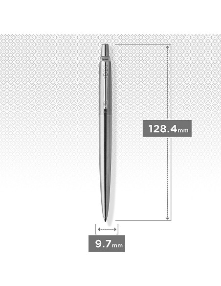 Bolígrafo Parker Jotter Acero Inoxidable Punta Media Tinta Azul