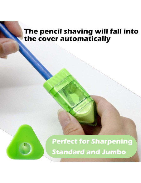 20 Sacapuntas Manuales Alpurple con Borrador y Recipiente