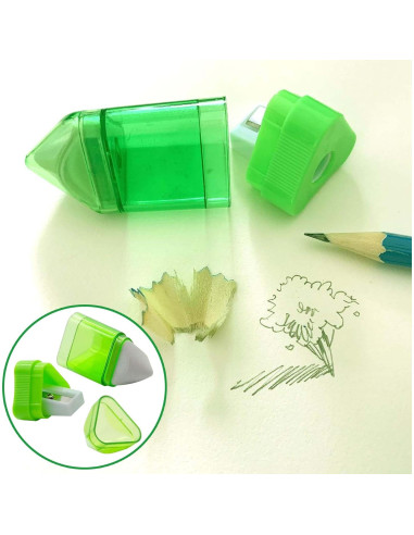 20 Sacapuntas Manuales Alpurple con Borrador y Recipiente