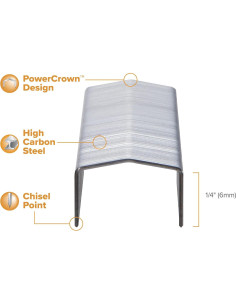 Grapas Bostitch B8 PowerCrown 6.35 mm - Paquete de 5000 2