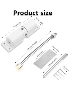 Cerradura Automática de Puerta DIYTOLLSTORE 30 kg Blanco 2