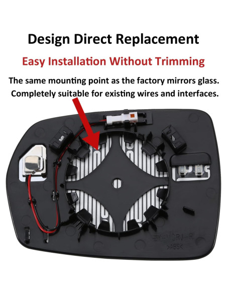 Cristal Espejo Lateral Derecho Ford Edge 2015-2021 - Calefacción