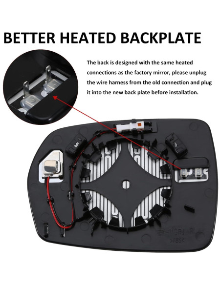 Cristal Espejo Lateral Derecho Ford Edge 2015-2021 - Calefacción