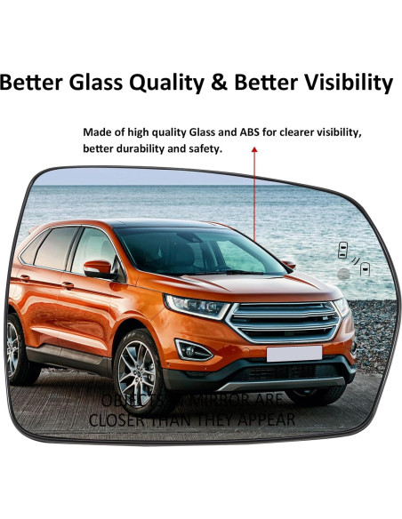 Cristal Espejo Lateral Derecho Ford Edge 2015-2021 - Calefacción