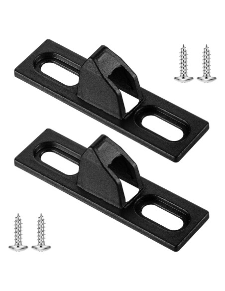 2 Sujetadores de Puerta Corredera HJZHII Metal Negro 6.1cm