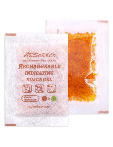 Paquetes de gel de sílice Adsorbco 5g recargables - 50 unidades