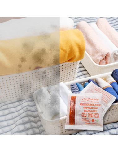 Paquetes de gel de sílice Adsorbco 5g recargables - 50 unidades